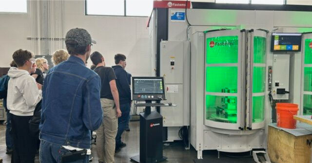 Students take a closer look at an automated manufacturing center