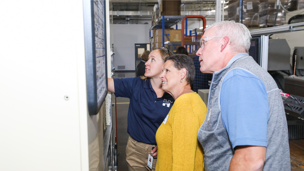 Hirsh employees show their friends and family their new headquarters