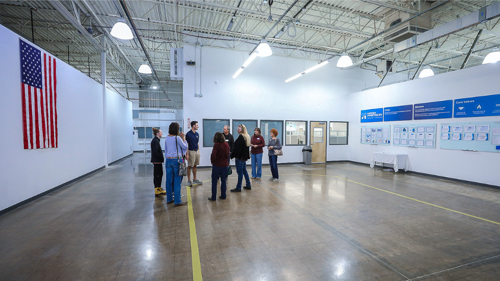 Hirsh employees show their friends and family their new headquarters