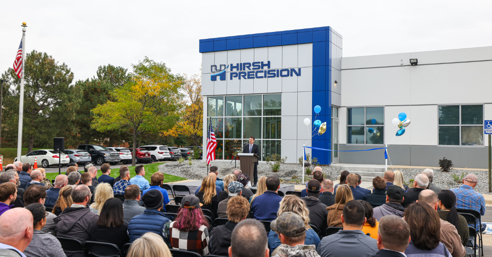 President and CEO Peter Doyle speaks at grand opening ceremony